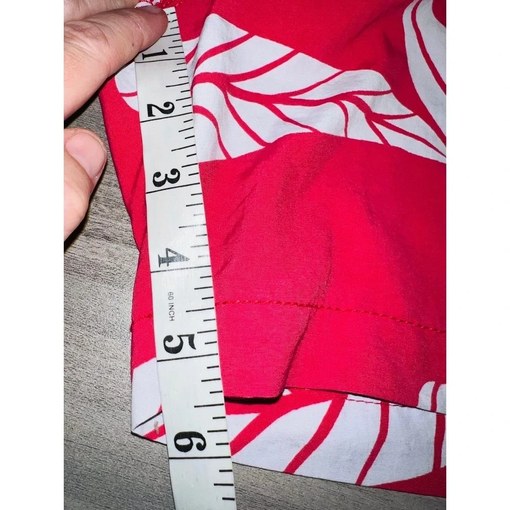 D5‎ Tommy Bahama Swimsuit Trunks Relax Size Large Floral Red 5.5